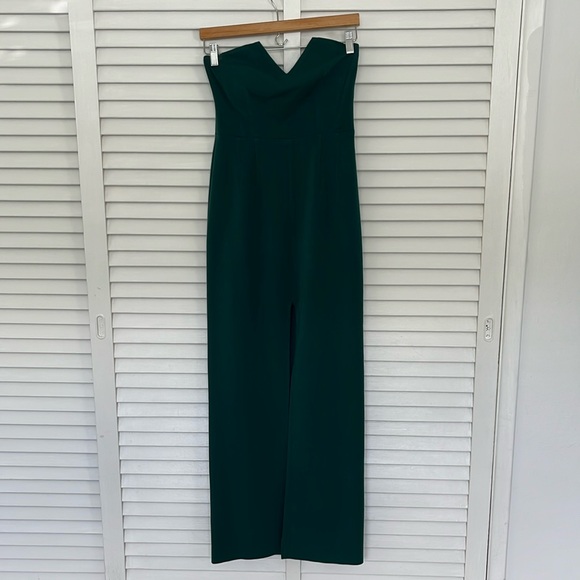 Assali Emerald Green Strapless Dress - Picture 2 of 7